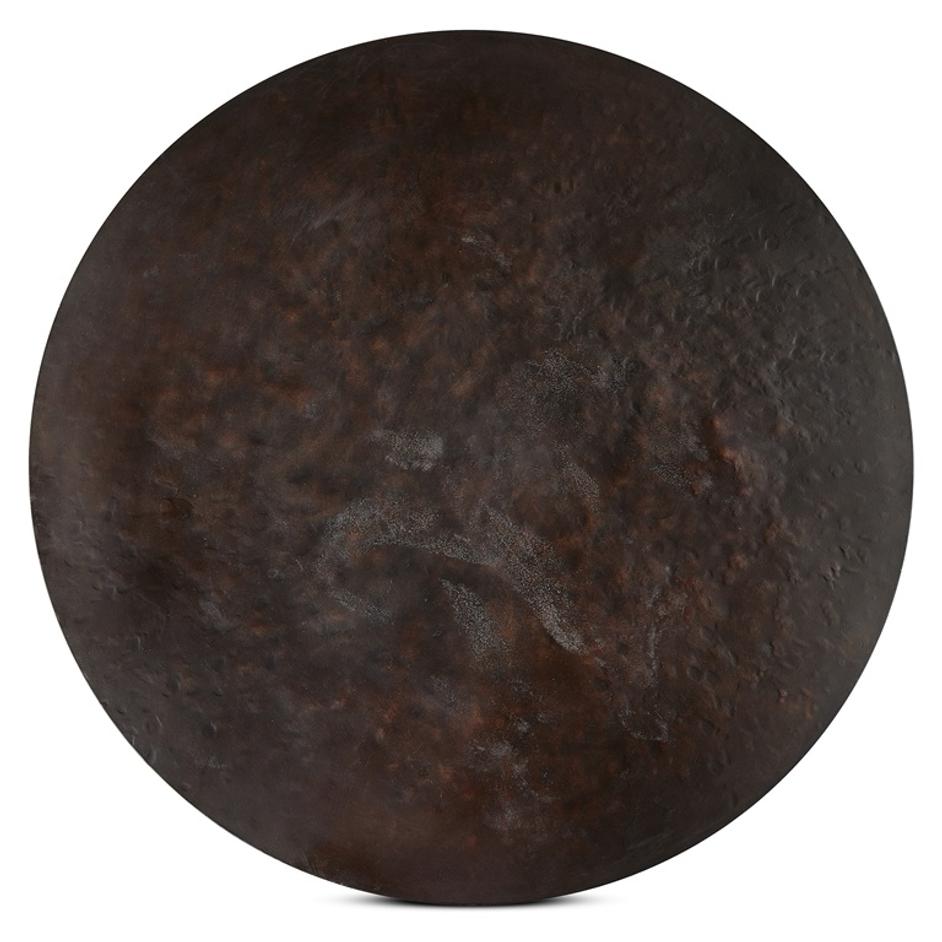 Round Side Table in Bronze Solid Iron by FOUR HANDS