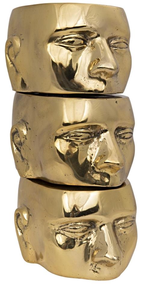 Brass Trio Character Sculptures by Noir Furniture