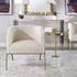 Jacobsen Off White Shearling Accent Chair by Uttermost