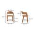 Martens Counter Stool Brown Leather by Moes Home