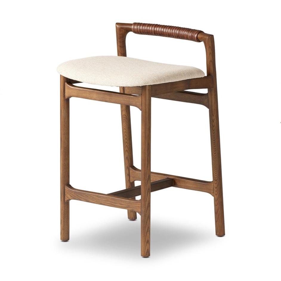 Baden Counter Stool In Alcala Wheat by Four Hands