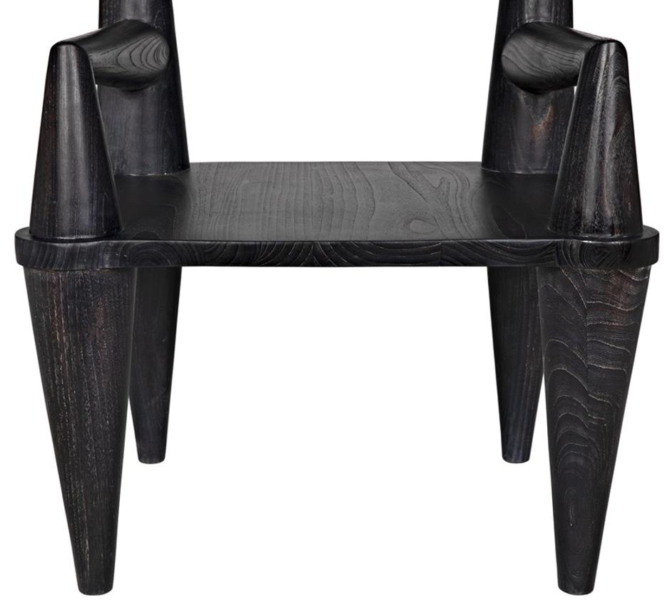 Cone Chair in Cinder Black Mindi Wood by Noir Furniture