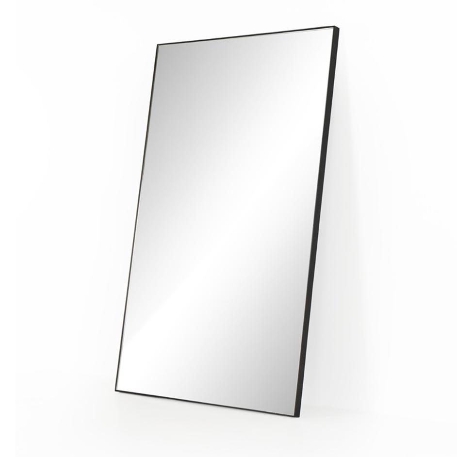 Georgina Rectangle Floor Mirror In Mtt Blk by FOUR HANDS