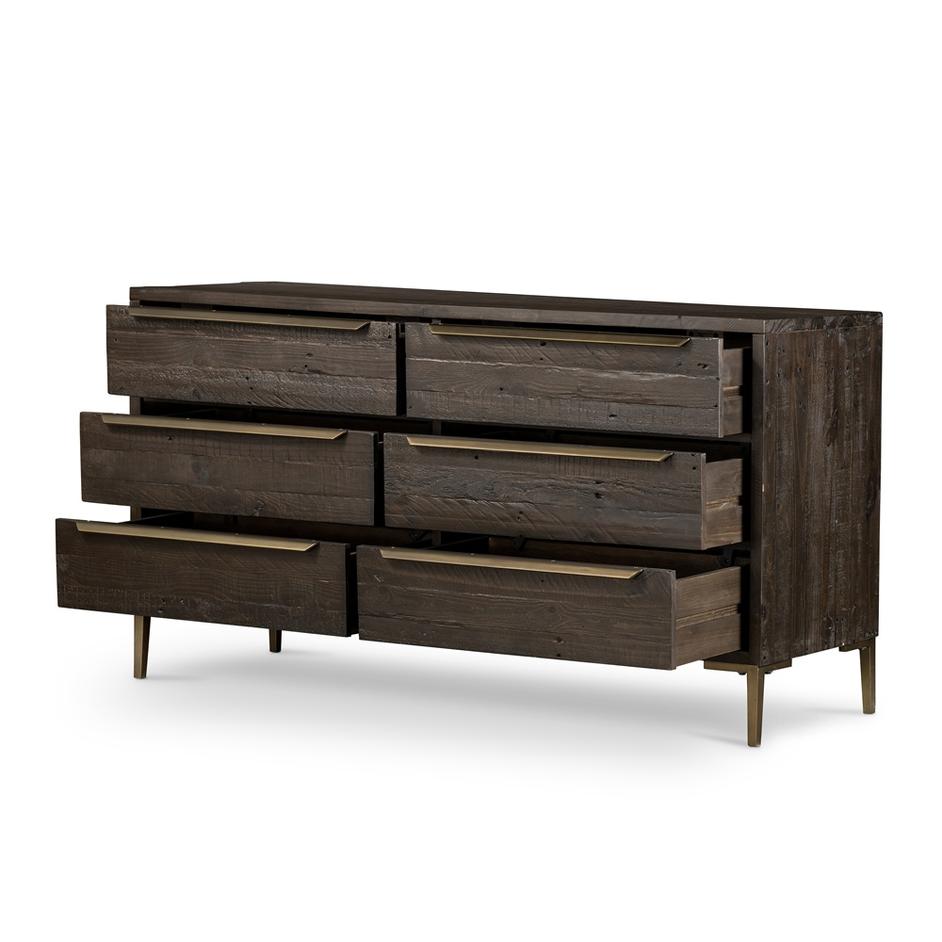 Wyeth 6 Drawer Dresser-Dark Carbon by FOUR HANDS