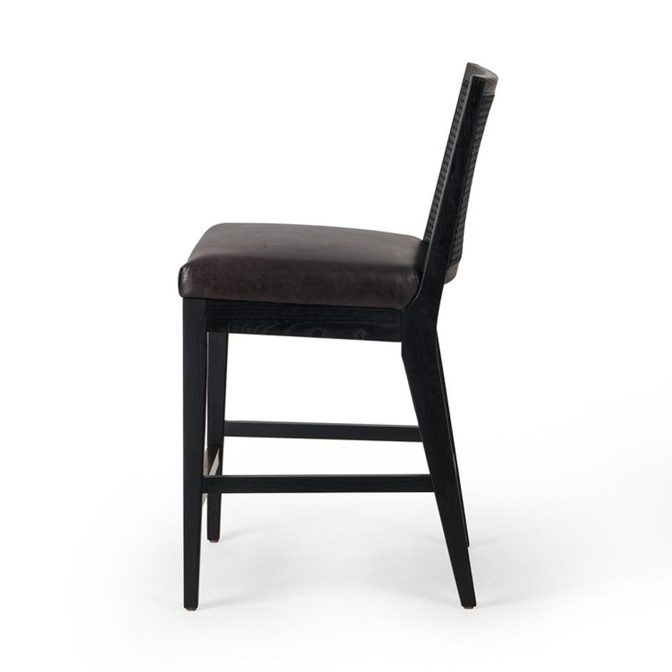 Antonia Cane Armless Bar + Counter Stool In Sonoma Black-Brushed Ebony-Brushed Ebony Cane-Counter by Four Hands