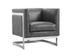 YVETTE ARMCHAIR - STAINLESS STEEL - CANTINA MAGNETITE by Sunpan