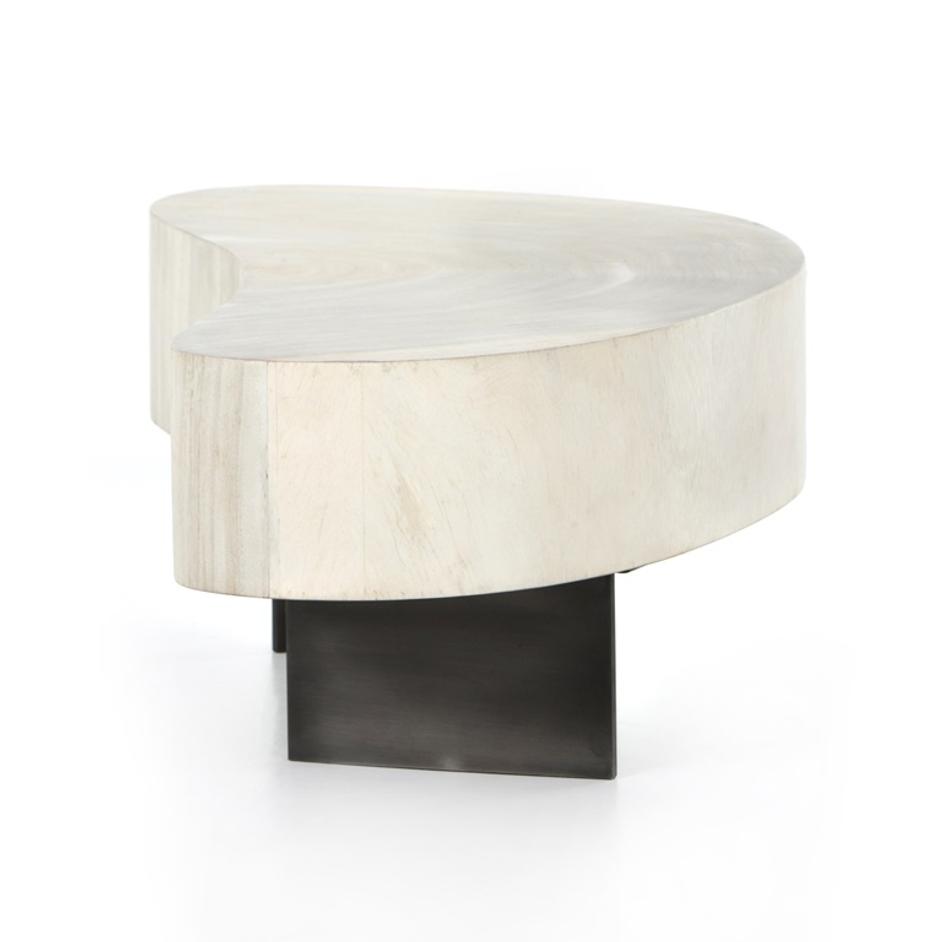 Avett Coffee Table Tall Piece In Bleached by FOUR HANDS
