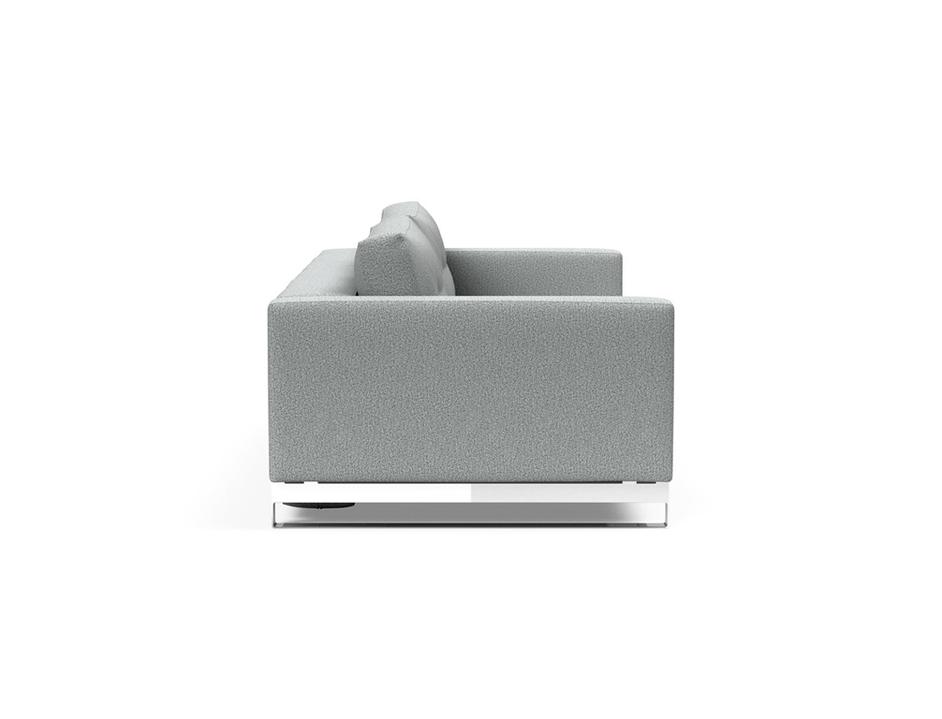 CASSIUS D.E.L. SLEEPER SOFA in MELANGE LIGHT GREY FABRIC WITH Chrome legs 538 by INNOVATION USA