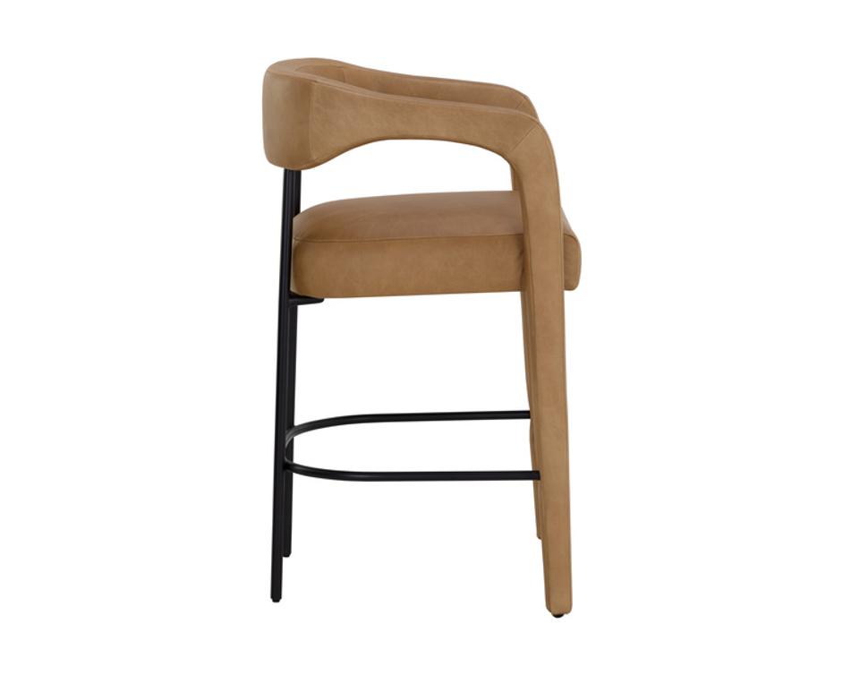 MAVIA COUNTER STOOL - LUDLOW SESAME LEATHER by Sunpan