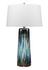 Brushstroke Ceramic Table Lamp with Linen Shade by Jamie Young