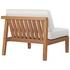 Longboat Outdoor Patio Teak Wood 2-Seater Loveseat In Natural White by Modway Furniture