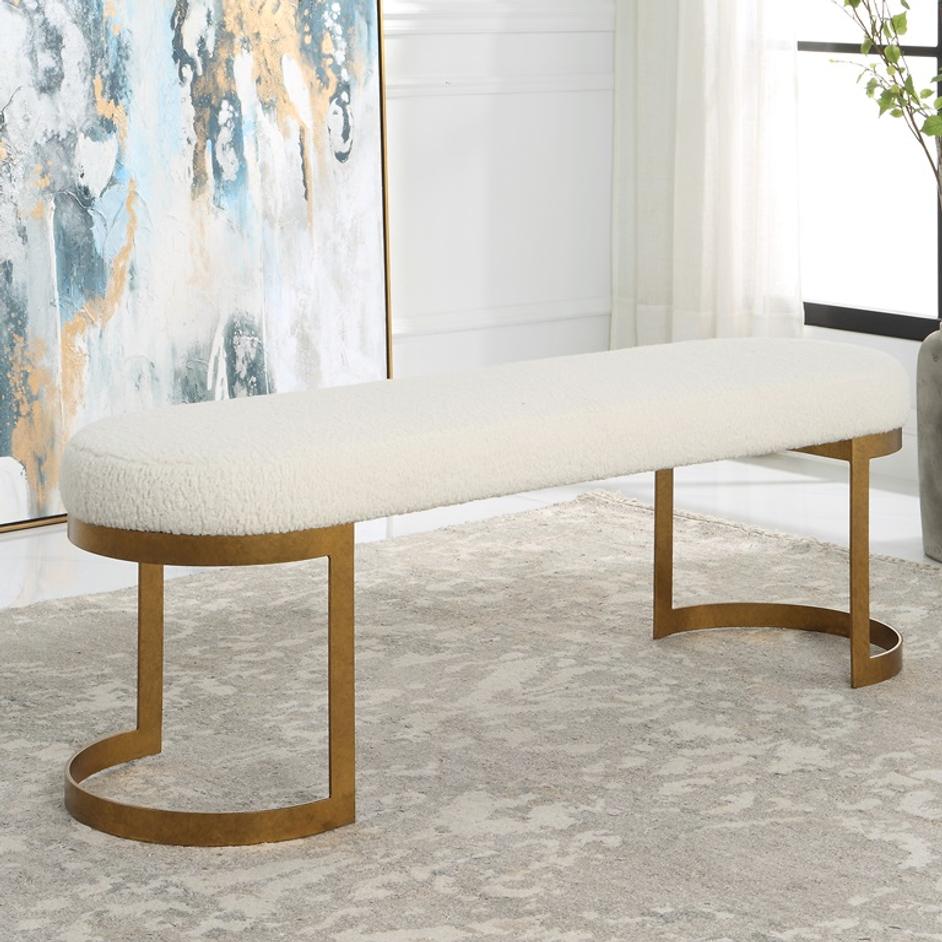 Infinity Gold Bench by Uttermost