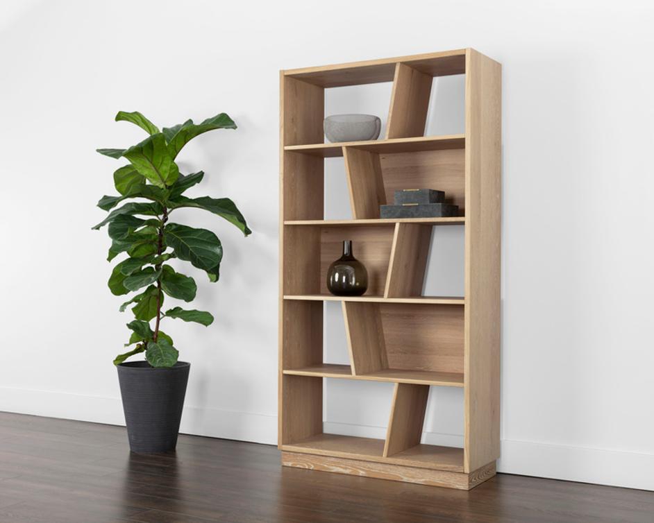 JUDE BOOKCASE - RUSTIC OAK by Sunpan