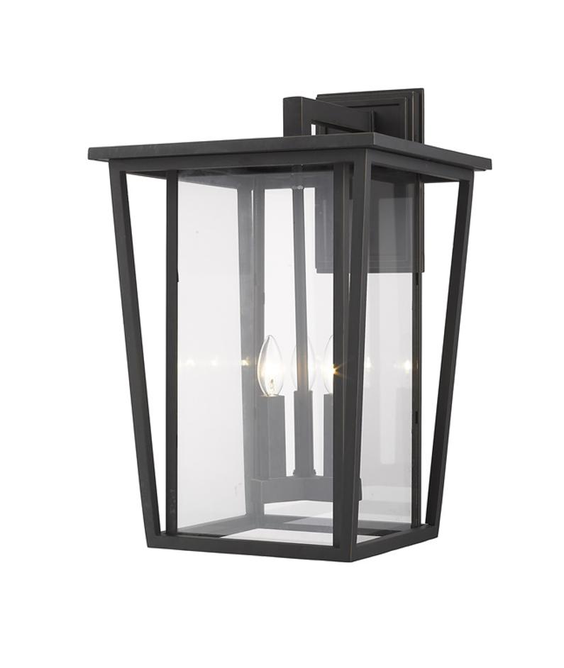 Seoul 3 Light Outdoor Wall Sconce in Oil Rubbed Bronze Finish by Z-Lite