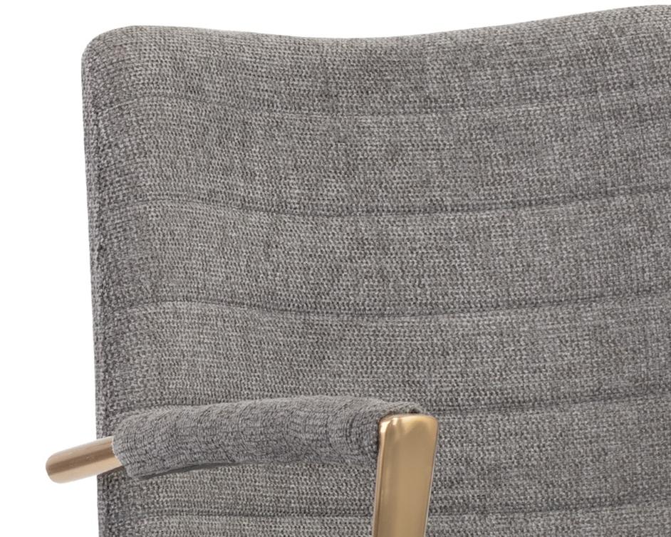 Andres Swivel Dining Armchair - Belfast Koala Grey by Sunpan