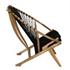 Mateo Bleached Teak Chair with Black Cotton Rope and Clear Coat Flat Finish by Noir Furniture