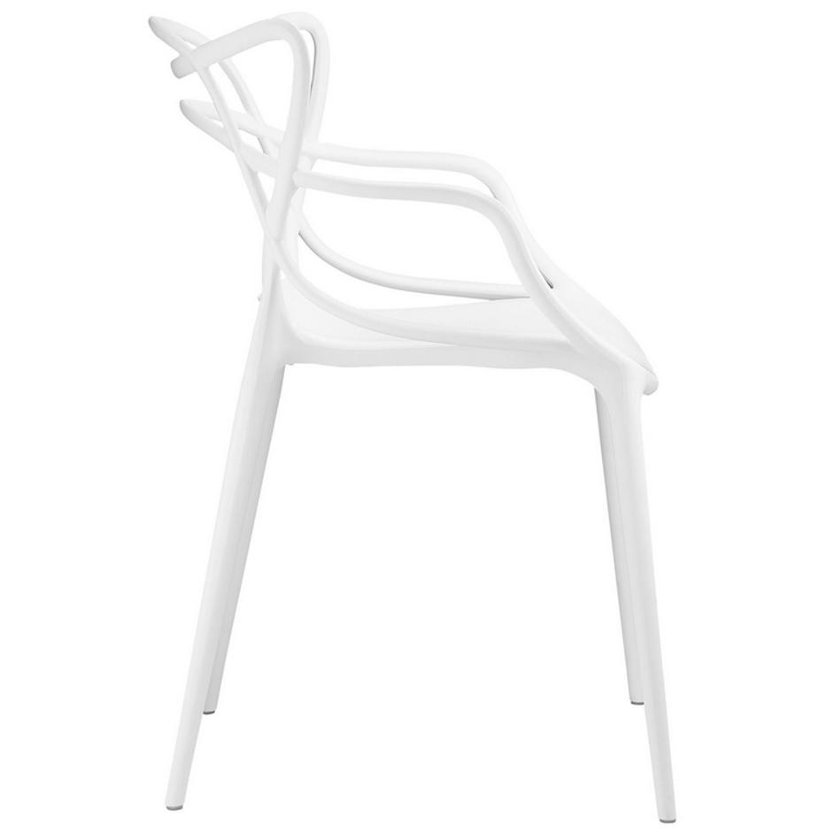 Gaile Dining Armchair In White by Modway Furniture