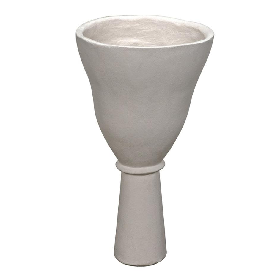 Vase, White Fiber Cement by Noir Furniture
