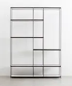 ETTA Bookshelf in wide-metal shelves/industrial black frame by Mobital