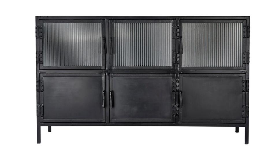  Vitrino 6 Door Iron Console by Jamie Young