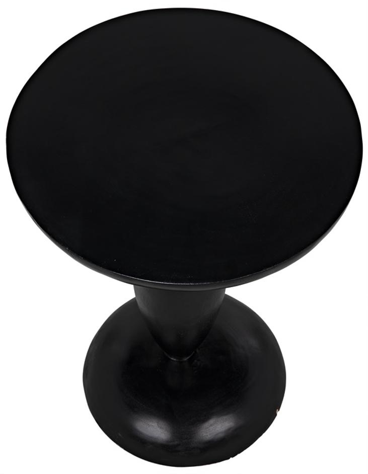 Adonis Side Table, Hand Rubbed Black by Noir Furniture