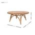 Alani Rattan Round Coffee Table w/ Wood Top, Honey by New Pacific Direct