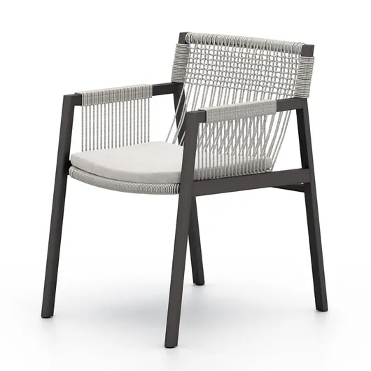Shuman Outdoor Dining Chair In Stone Grey by FOUR HANDS