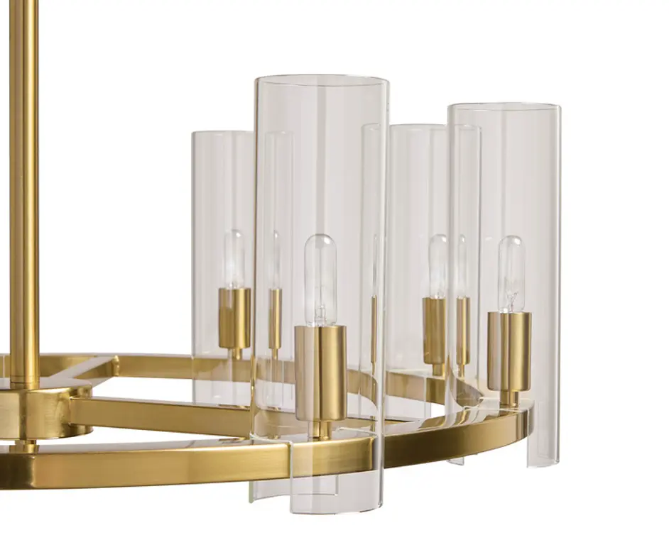 CLARABELLE CHANDELIER - SMALL - BRASS by Sunpan
