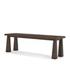 Wolcott Rectangular Dark Brown Solid Wood Bench by Mercana