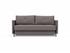 CUBED QUEEN SOFA BED in MIXED DANCE GREY FABRIC WITH Black Steel LEGS 521 by INNOVATION USA