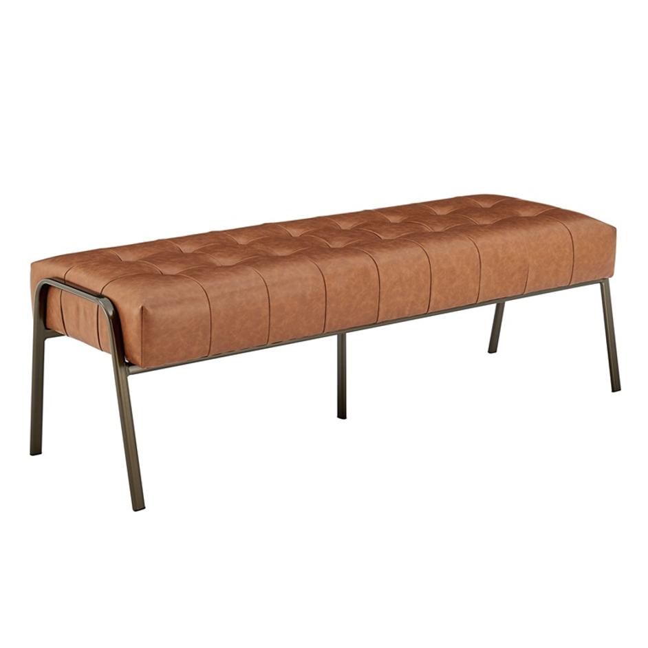 Venturi Tufted Bench In Vintage Cider by New Pacific Direct