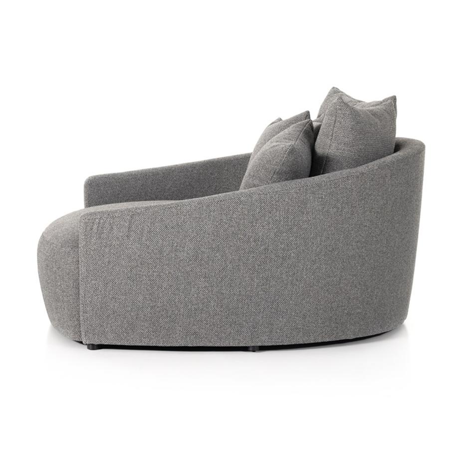 Chloe Media Lounger In Fallon Charcoal by FOUR HANDS