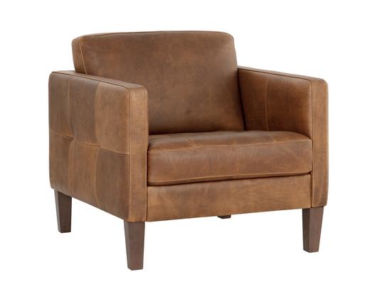 KARMELO ARMCHAIR - COGNAC LEATHER by Sunpan