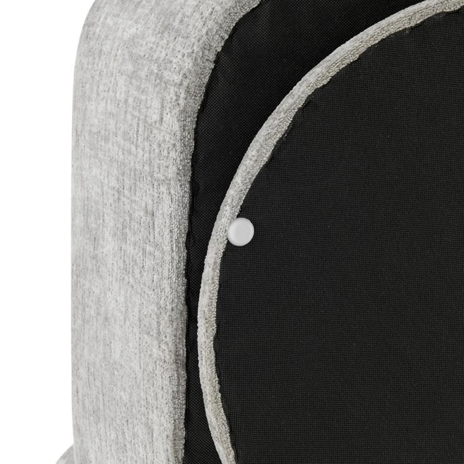 Cortez Fabric Swivel Accent Chair, Seville Gray by New Pacific Direct