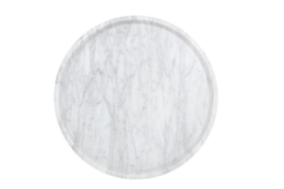 Liv Side Table - White Marble by Sunpan