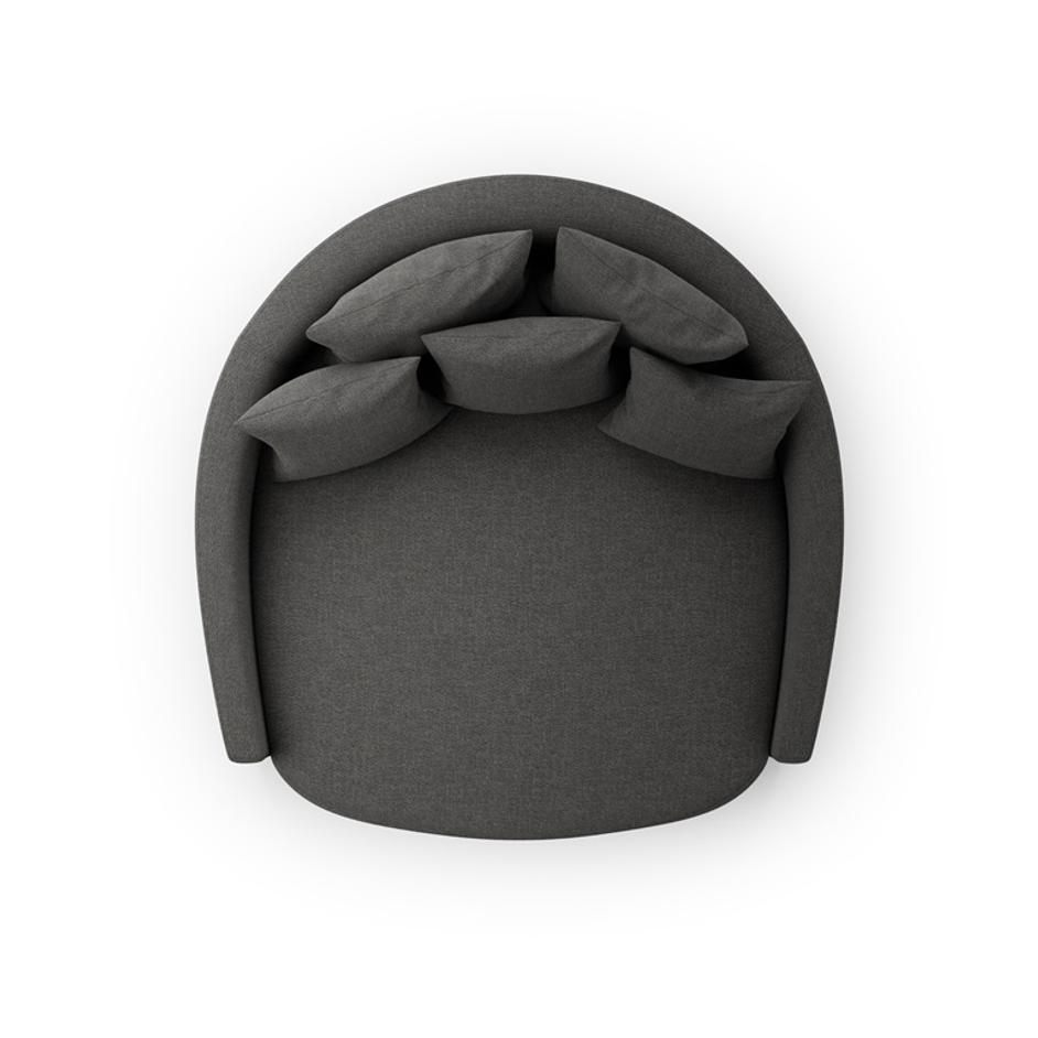 Chloe Media Lounger In Gibson Smoke by FOUR HANDS