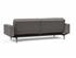 DUBLEXO SLEEPER SOFA W/ARMS in MIXED DANCE GREY FABRIC WITH Dark Wood LEGS 521 by INNOVATION USA