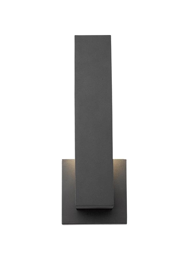 Edge 1 Light Outdoor Wall Sconce in Black Finish by Z-Lite