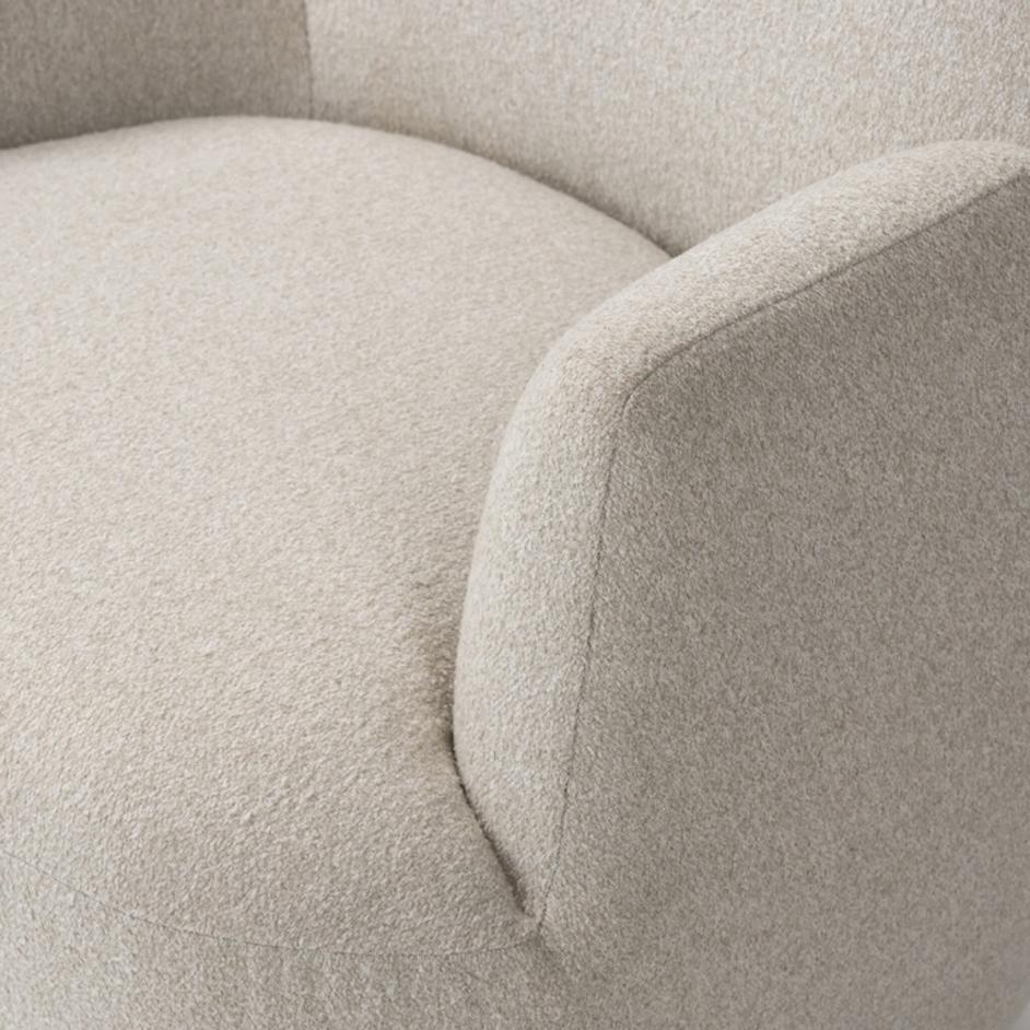 Reed Swivel Chair In Crete Pebble by Four Hands