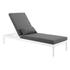 Myler Cushion Outdoor Patio Chaise Lounge Chair In White Charcoal by Modway Furniture