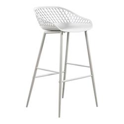 PIAZZA OUTDOOR BARSTOOL WHITE by Moes Home