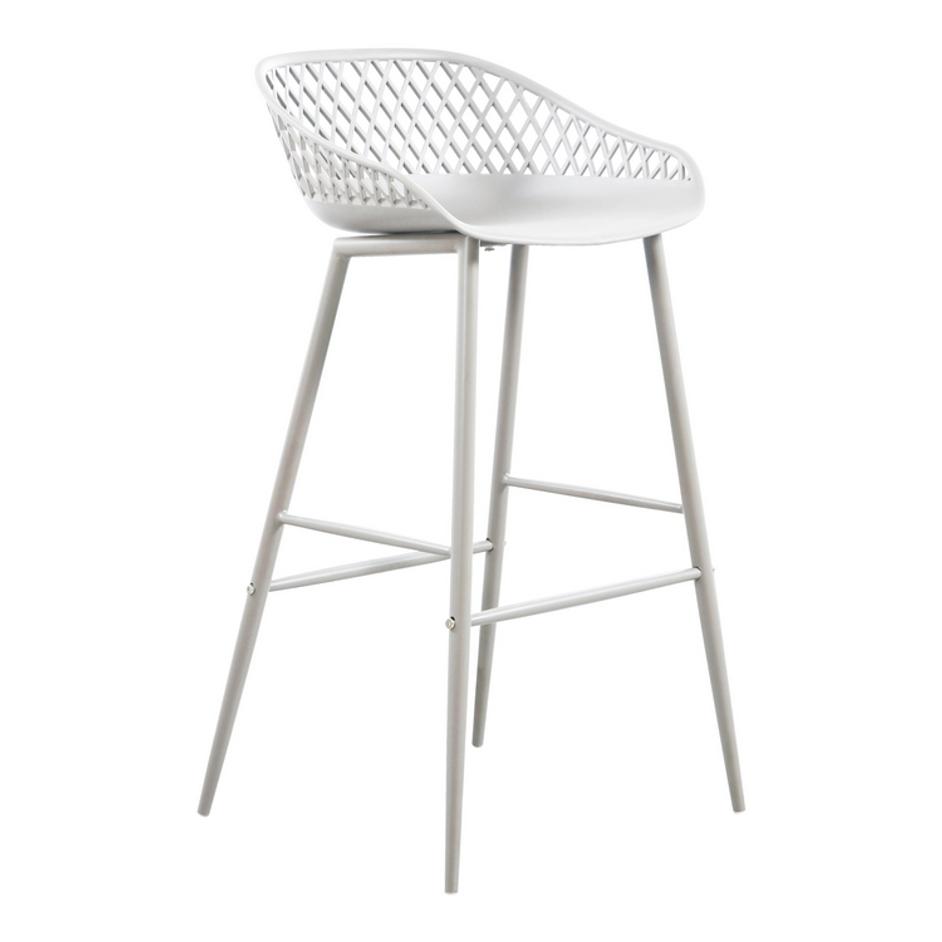PIAZZA OUTDOOR BARSTOOL WHITE by Moes Home