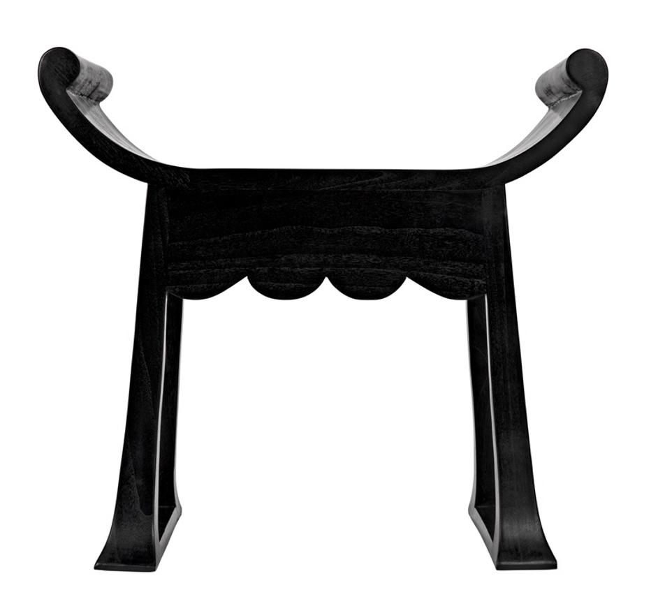 Wey Sungkai/Mindi Stool in Charcoal Black by Noir Furniture