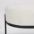 Amelia 55.0L x 18.0W x 18.0H Cream Boucle W/Black Metal Upholstered Bench by Mercana
