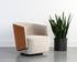SARINA SWIVEL LOUNGE CHAIR - MEG TAUPE / MEG GOLD by Sunpan