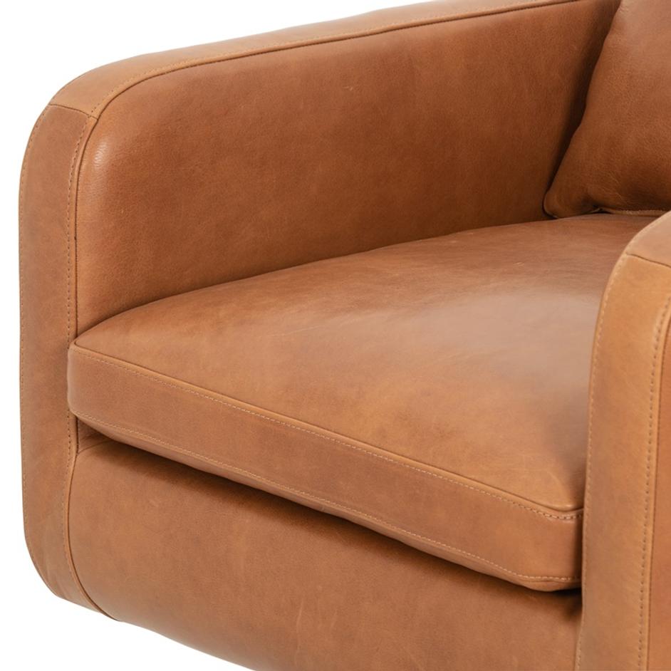 Kaya Swivel Chair-Haven Tobacco by FOUR HANDS