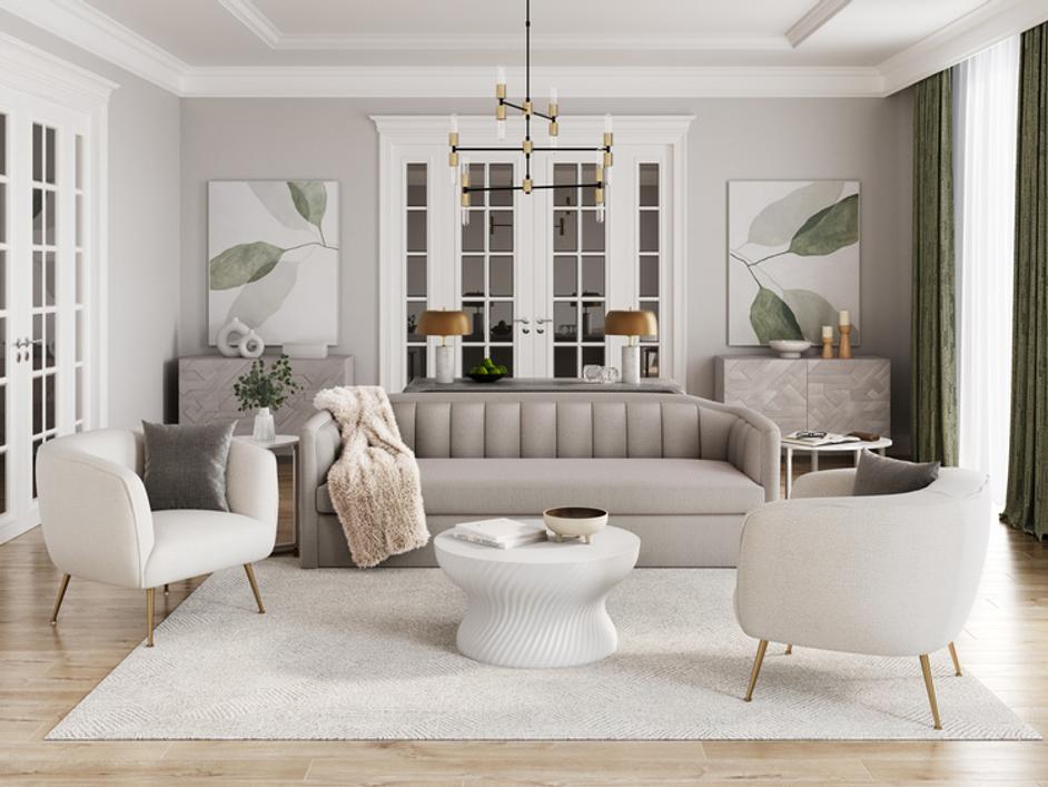 CALAIS HAND-TUFTED RUG - OATMEAL / GREY - 8' X 10' by Sunpan