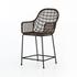 Bandera Outdoor Woven Counter Stool-Grey by FOUR HANDS