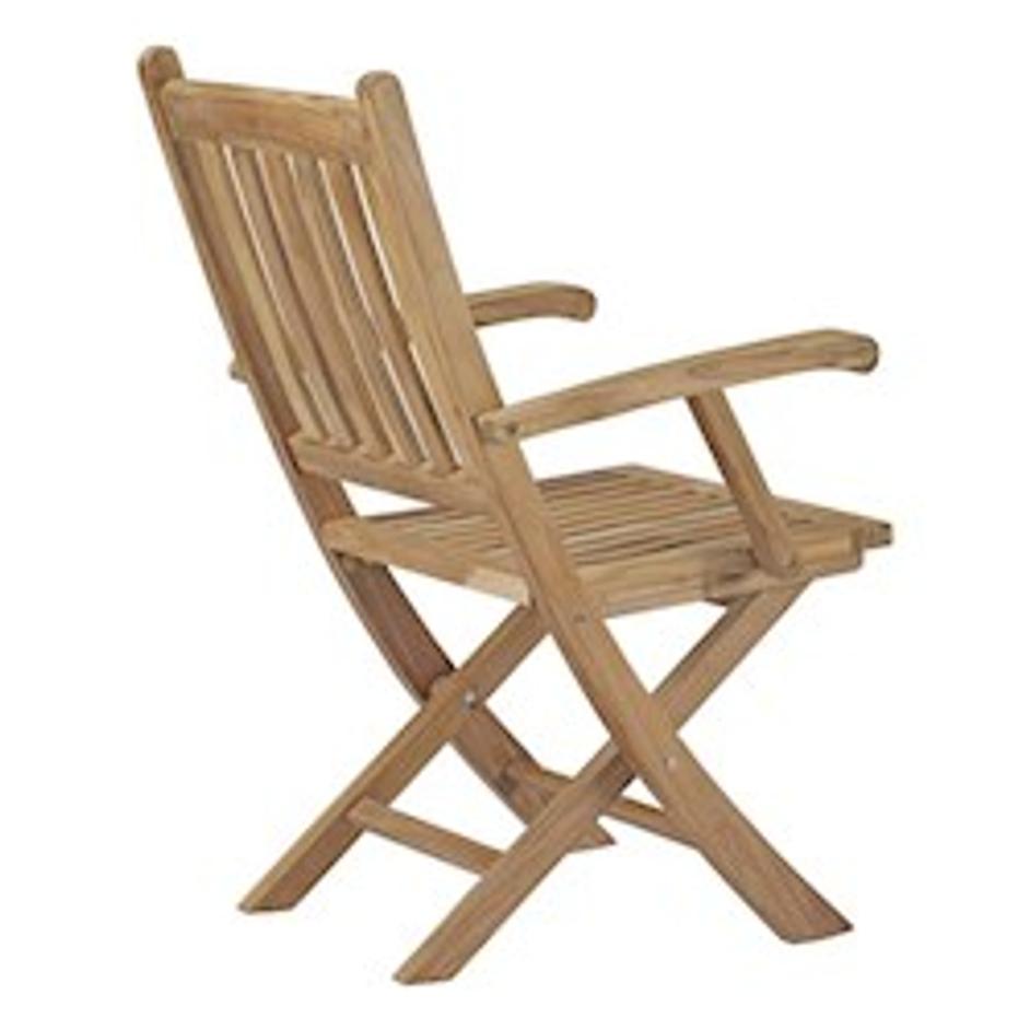 Quay Outdoor Patio Teak Folding Chair In Natural by Modway Furniture