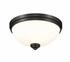 Ashton 3 Light Flush Mount in Matte Black Finish by Z-Lite